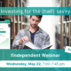 findependent Webinar Investing for the half savvy Banner Man reading book
