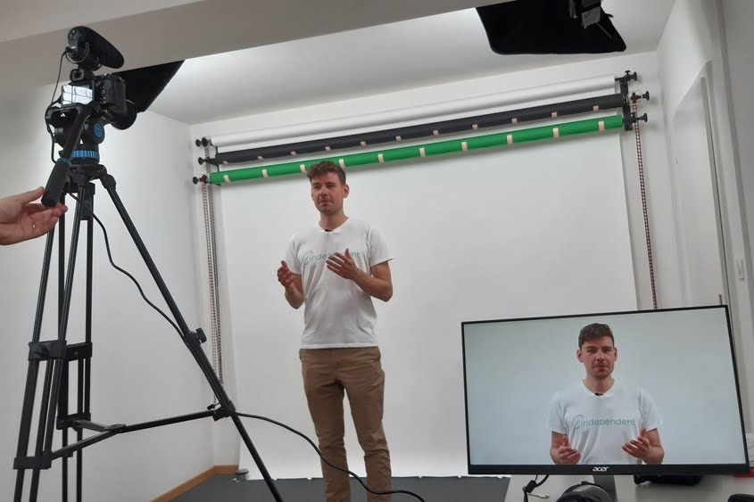 Matthias beim Videodreh