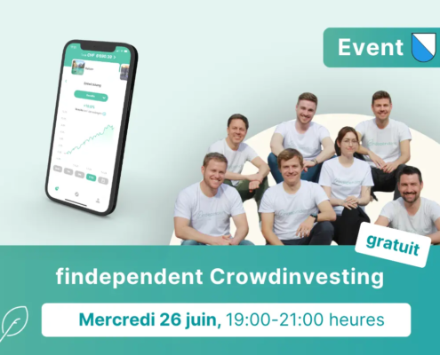 findependent Crowdinvesting Event Zürich Banner mit Teamfoto