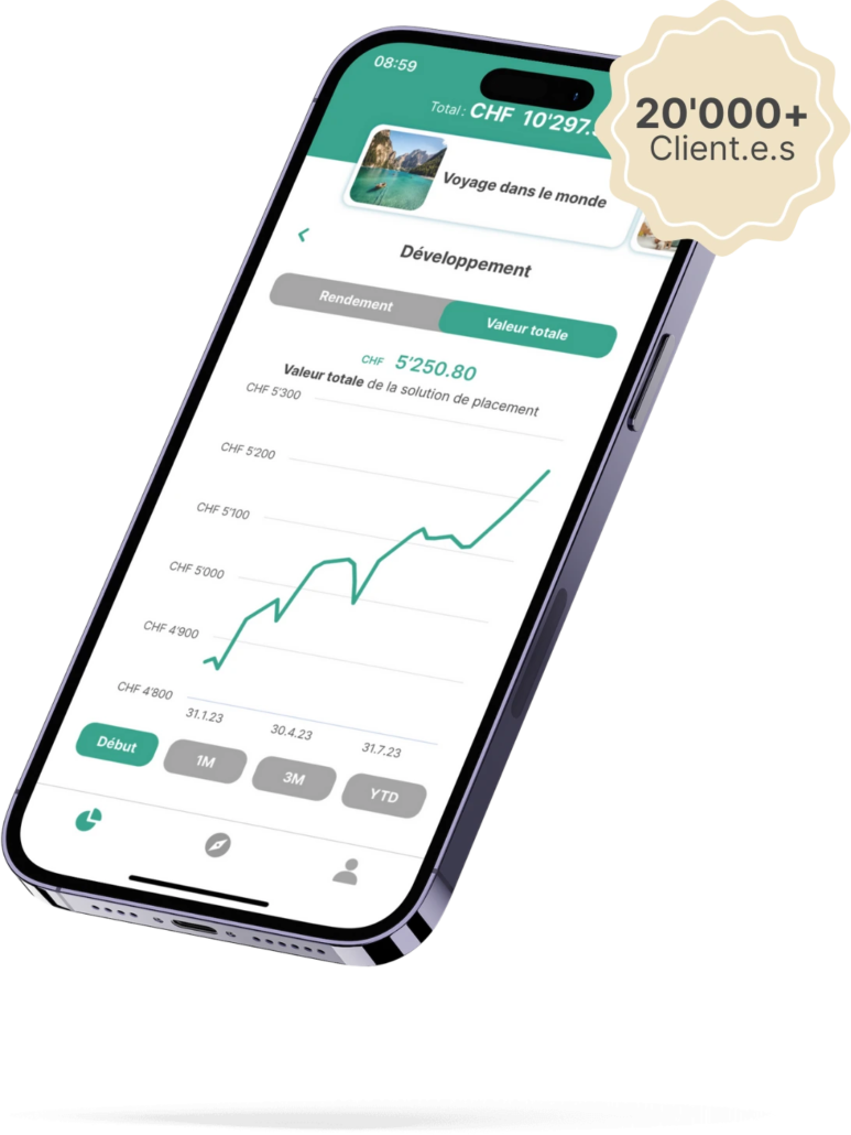 findependent 20'000 client.e.s Mockup Appli